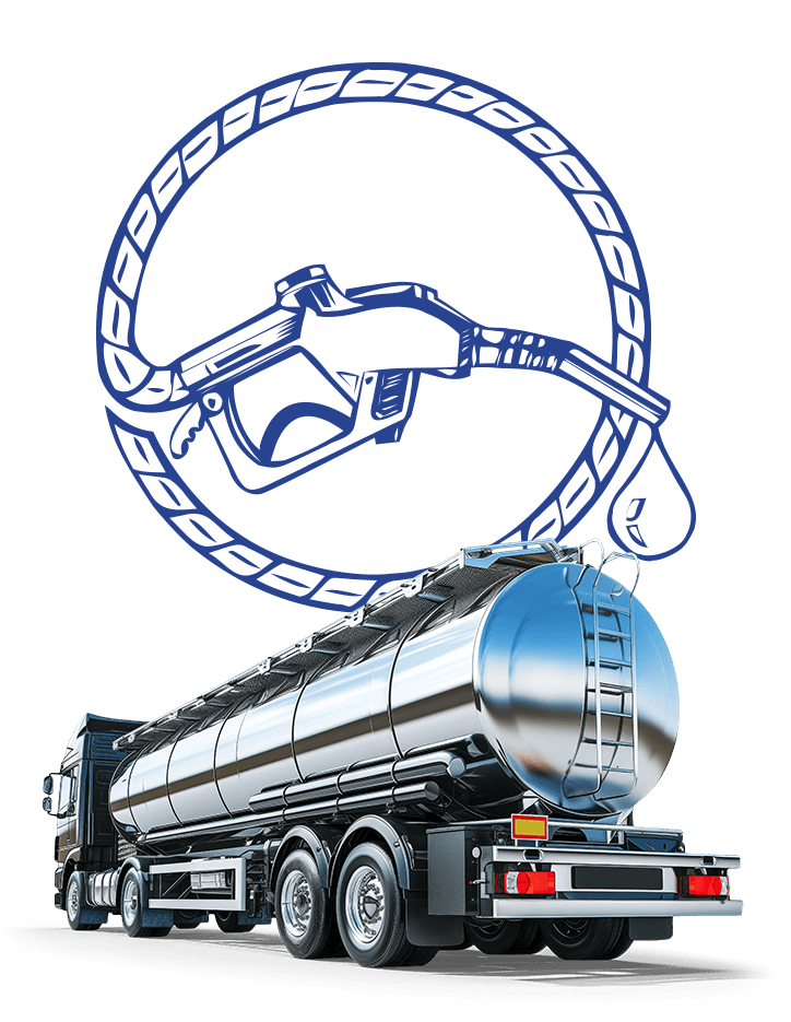 Professional Shoreline Marine fuel delivery truck with branded logo